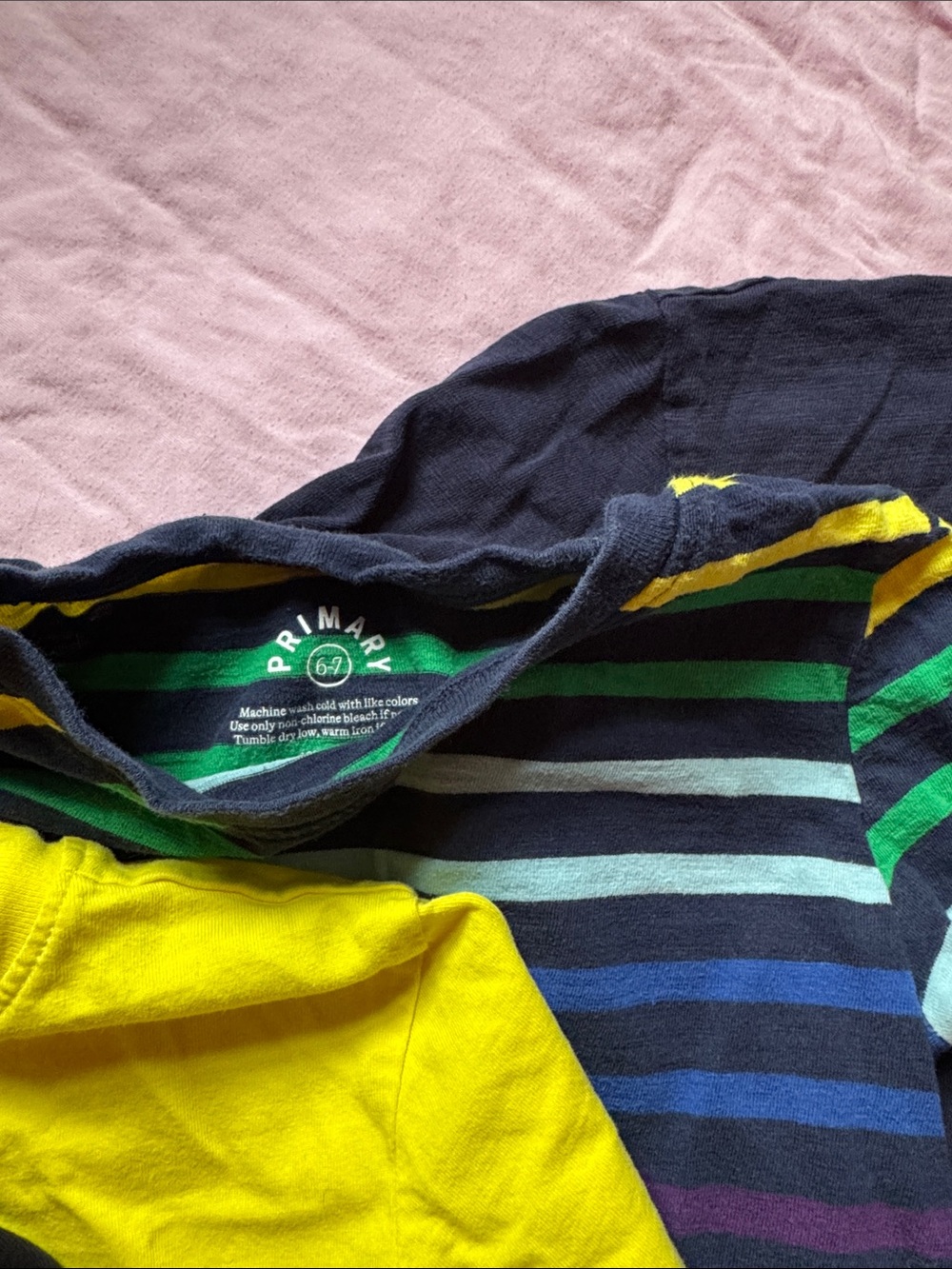 Lot of 13 Primary Kids Long Sleeve Shirts 6/7 - Picture 3 of 5